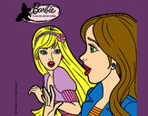Dibujo Barbie sorprendida pintado por Helga
