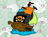 Dibujo Barco de piratas pintado por Mario2004