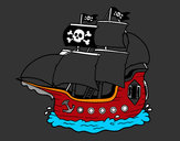 Dibujo Barco pirata pintado por LORENZO07