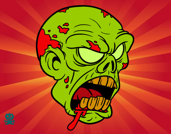 Dibujo Cabeza de zombi pintado por Principe22