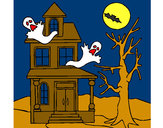 Dibujo Casa fantansma pintado por m-l-p-c