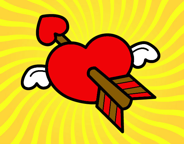Dibujo Corazón de San Valentín pintado por m-l-p-c