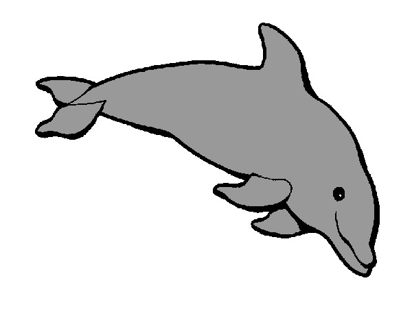 Dibujo Delfín contento pintado por ironman002