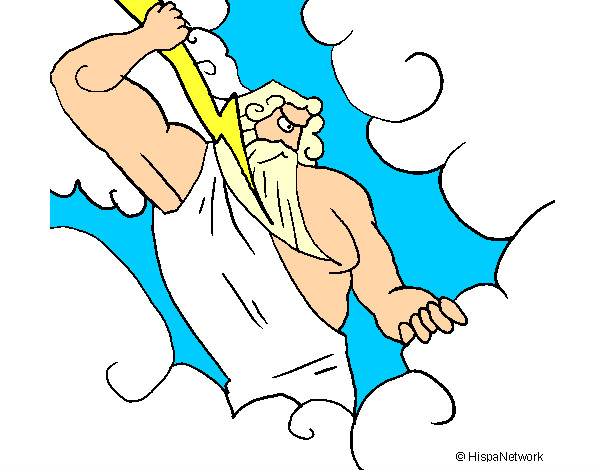 Dibujo Dios Zeus pintado por lmfao