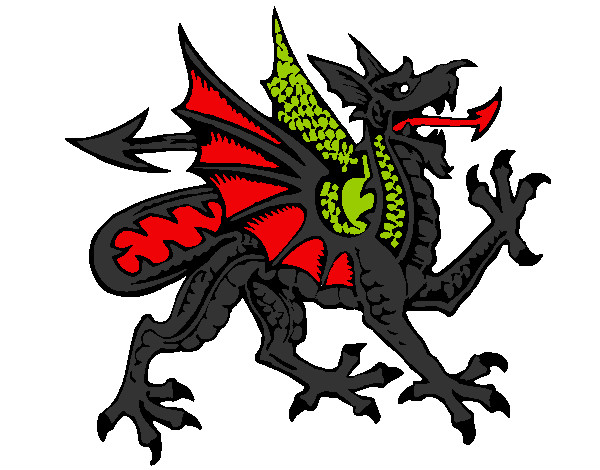 Dibujo Dragón agresivo pintado por cristian45