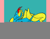 Dibujo Dragón de mar pintado por pingo