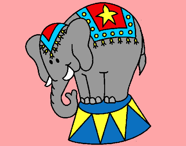 Dibujo Elefante actuando pintado por alexmar