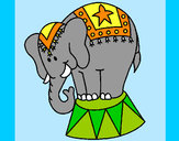 Dibujo Elefante actuando pintado por JhoaYY