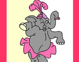 Dibujo Elefante bailando pintado por JhoaYY