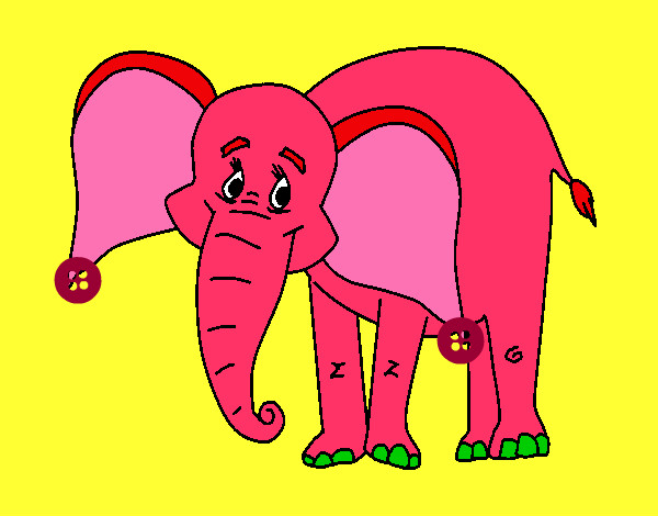 Dibujo Elefante feliz pintado por CATAFA