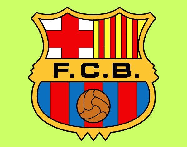 Dibujo Escudo del F.C. Barcelona pintado por ianna
