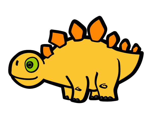 Dibujo Estegosaurio joven pintado por justyn