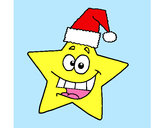Dibujo estrella de navidad pintado por m-l-p-c
