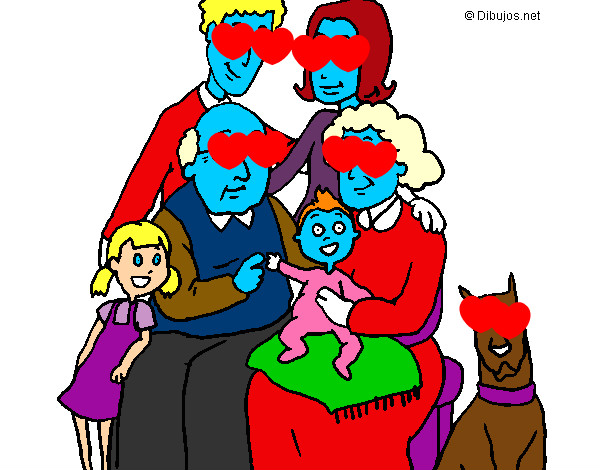 Dibujo Familia pintado por ironman002