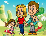 Dibujo Familia feliz pintado por anita2002