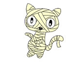 Dibujo Gato garabato momia pintado por spidey