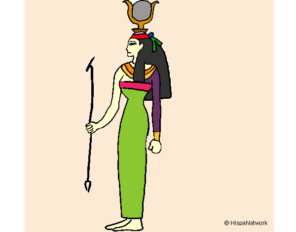 Dibujo Hathor pintado por Clara_60