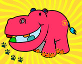 Dibujo Hipopótamo pequeño pintado por Agustina91