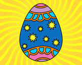 Dibujo Huevo con estrellas pintado por m-l-p-c