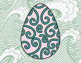 Dibujo Huevo decorado pintado por m-l-p-c
