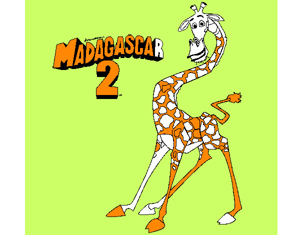 Dibujo Madagascar 2 Melman pintado por Ali2