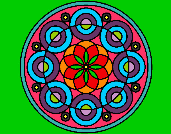 Dibujo Mandala 35 pintado por alma11