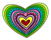 Dibujo Mandala corazón pintado por Gg2012