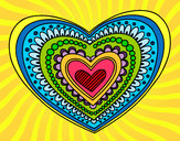 Dibujo Mandala corazón pintado por Lucia9