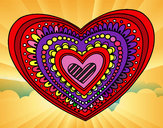 Dibujo Mandala corazón pintado por perlita001