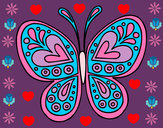 Dibujo Mandala mariposa pintado por alexmar