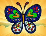 Dibujo Mandala mariposa pintado por mibebe62