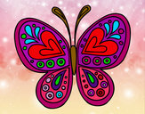 Dibujo Mandala mariposa pintado por perlita001