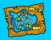 Dibujo Mapa del tesoro pintado por LORENZO07