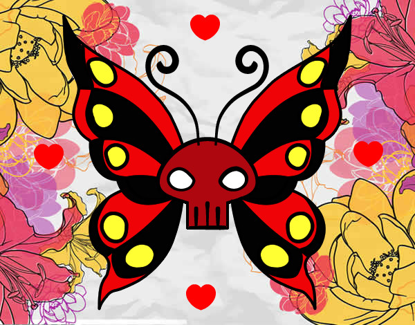 Dibujo Mariposa Emo pintado por jonnair