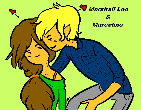 Dibujo Marshall Lee y Marceline pintado por ianna