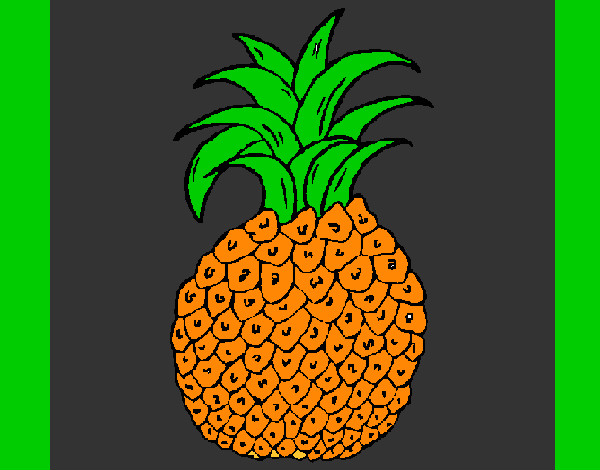 Dibujo piña pintado por kevinmateu