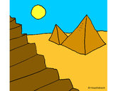 Dibujo Pirámides pintado por m-l-p-c