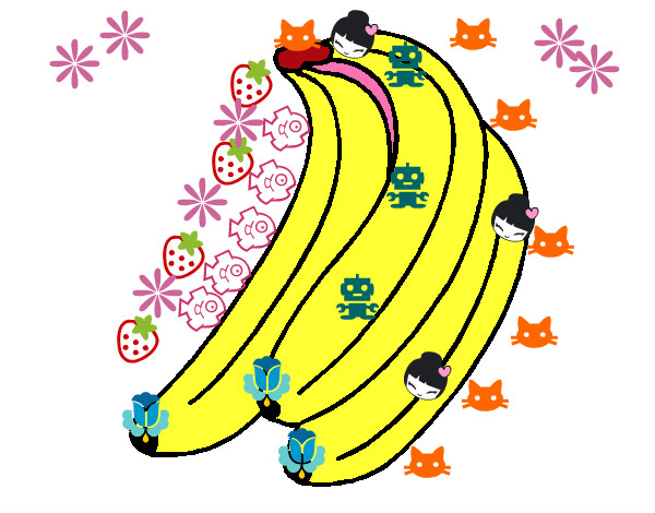 Dibujo Plátanos pintado por Estefannyy