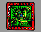 Dibujo Símbolo maya pintado por rogher