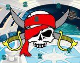 Dibujo Símbolo pirata pintado por alexmar