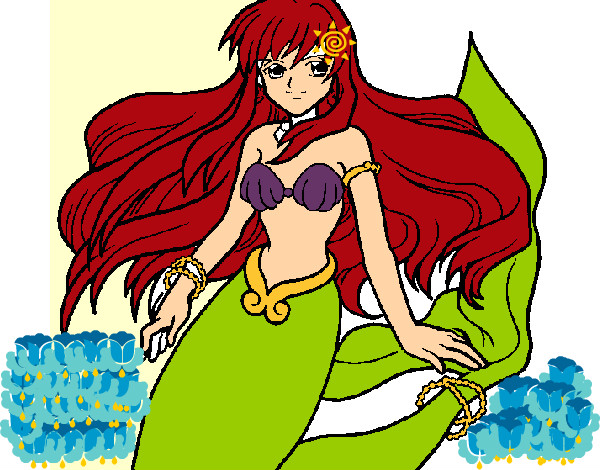 Dibujo Sirena pintado por michifu