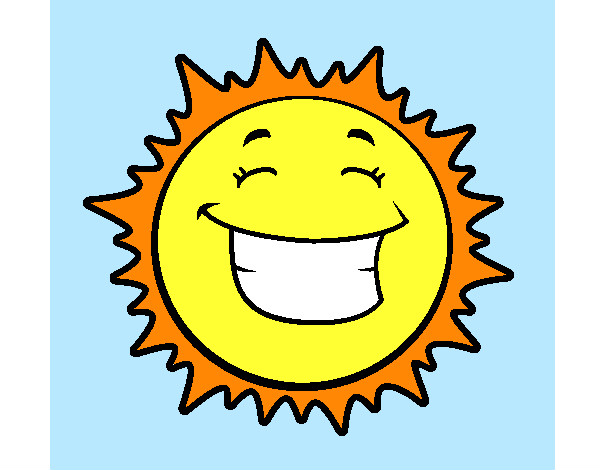 Dibujo Sol sonriendo pintado por m-l-p-c