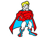 Dibujo Superhéroe musculado pintado por justyn