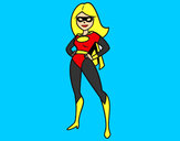 Dibujo Superheroina pintado por manoloyara