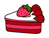 Dibujo Tarta de fresas pintado por natalin