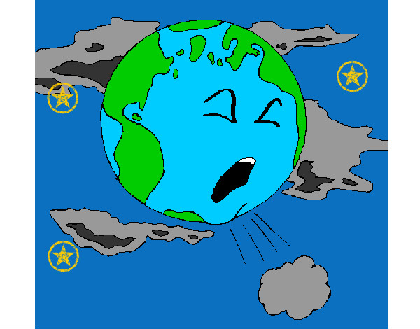 Dibujo Tierra enferma pintado por ari3