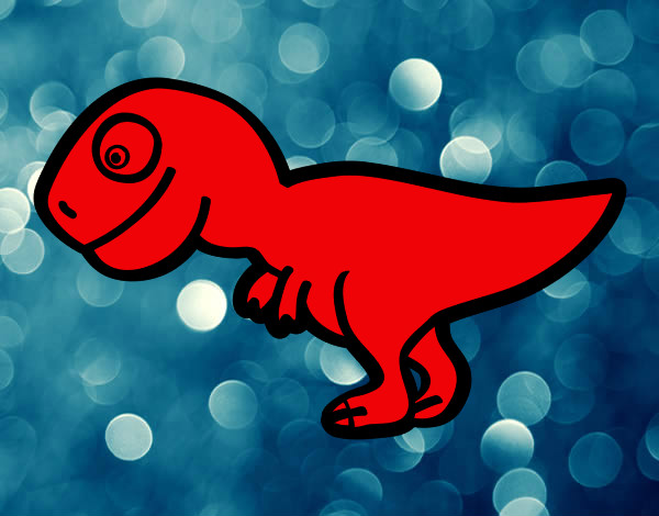 Dibujo Tiranosaurio rex joven pintado por franinin