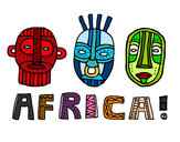 Dibujo Tribus de África pintado por Sulamita