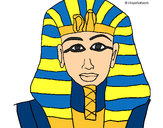 Dibujo Tutankamon pintado por carnaval1