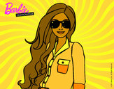 Dibujo Barbie con gafas de sol pintado por anjana